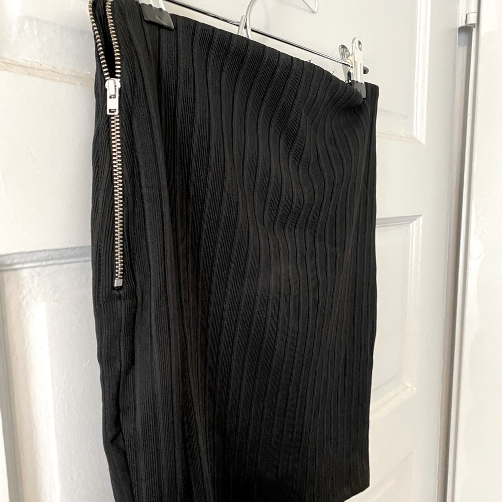 French Connection side zipper banded mini skirt